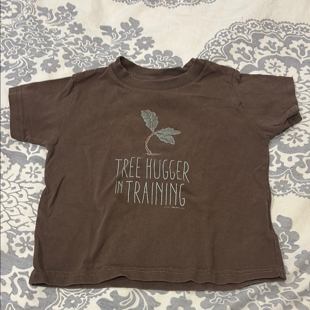 Rabbit Skins Brown Short Sleeve Tee Graphic Design